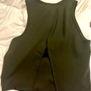 Lululemon forest green sleevless top with open back. Only worn once